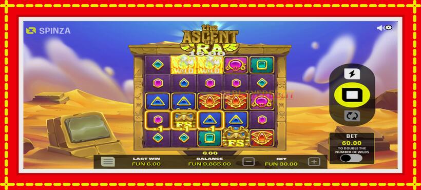 Slot machine The Ascent of Ra with access to free game online, picture 4