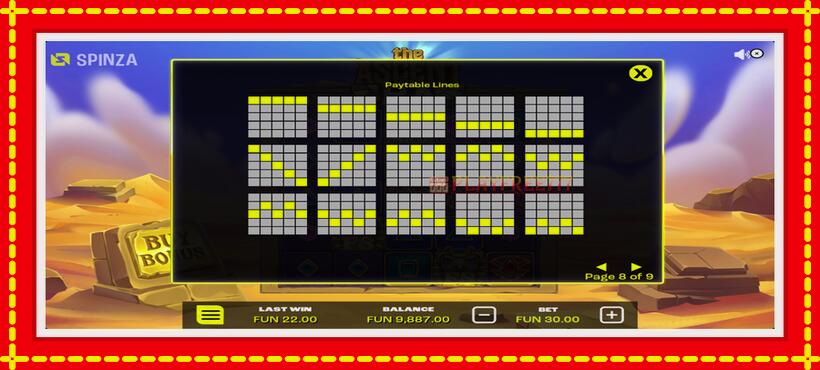 Slot machine The Ascent of Ra with access to free game online, picture 7