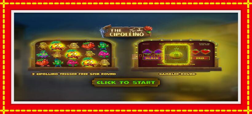 Slot machine The Cipollino with access to free game online, picture 1