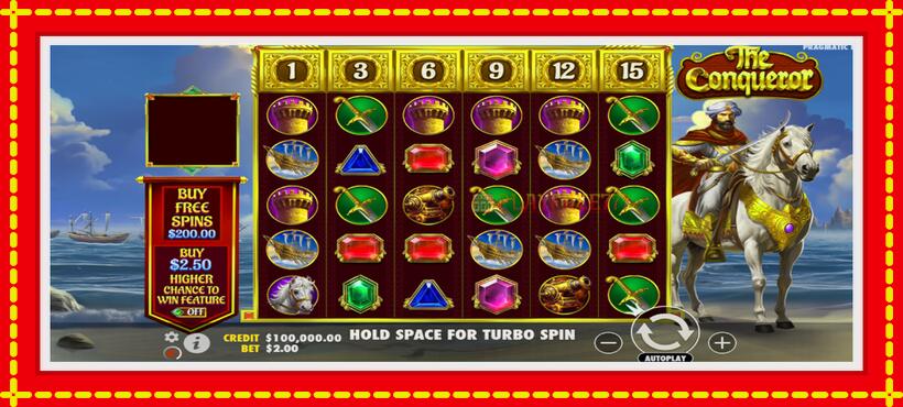 Slot machine The Conqueror with access to free game online, picture 2