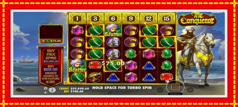 Slot machine The Conqueror with access to free game online, picture 3