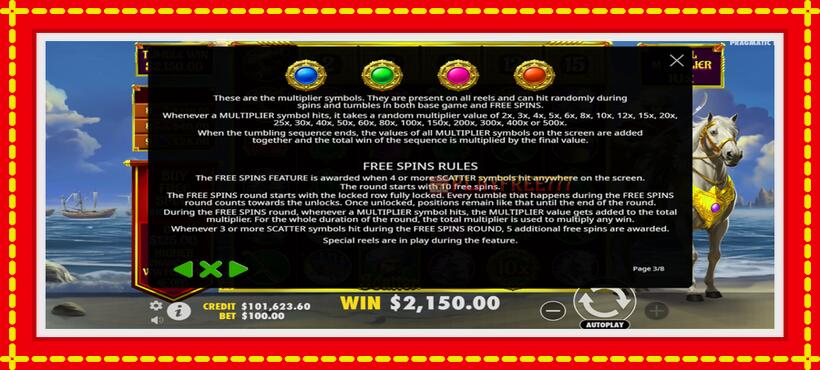 Slot machine The Conqueror with access to free game online, picture 6