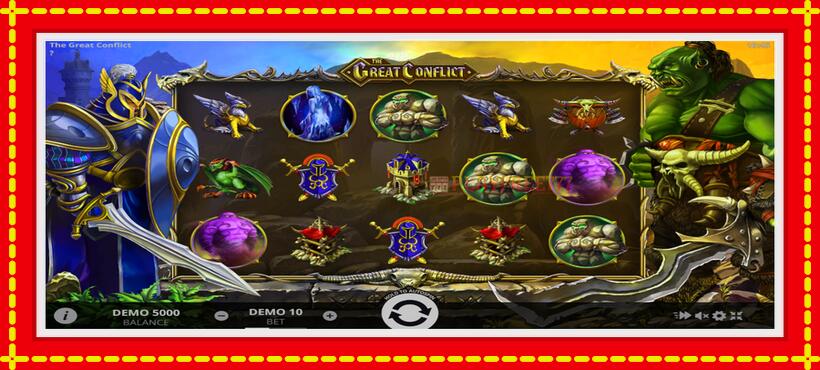 Slot machine The Great Conflict with access to free game online, picture 1