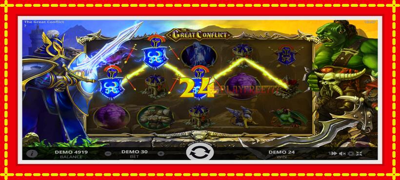 Slot machine The Great Conflict with access to free game online, picture 3