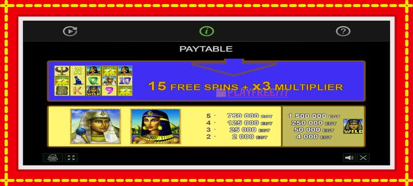 Slot machine The Great Egypt with access to free game online, picture 4