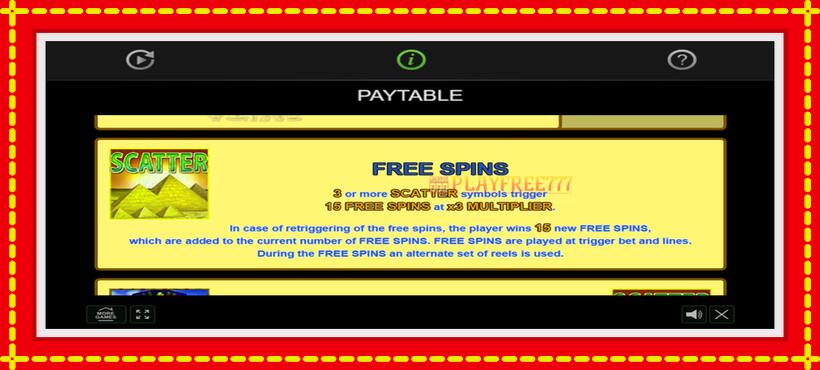 Slot machine The Great Egypt with access to free game online, picture 5