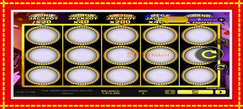 Slot machine The Green Machine Deluxe Vegas with access to free game online, picture 1