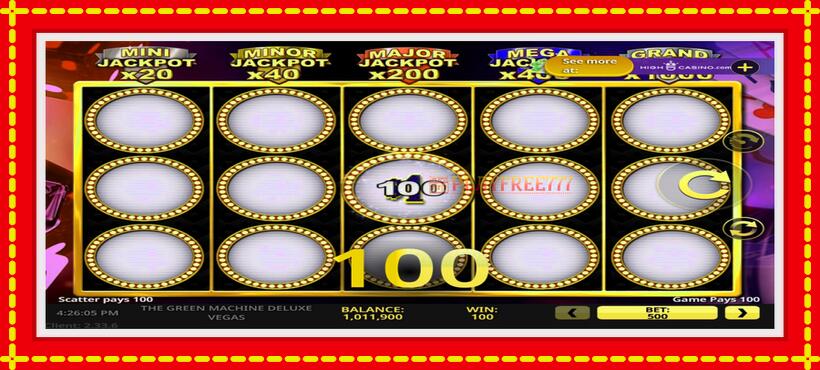 Slot machine The Green Machine Deluxe Vegas with access to free game online, picture 2