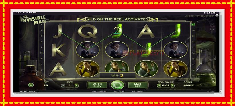 Slot machine The Invisible Man with access to free game online, picture 3