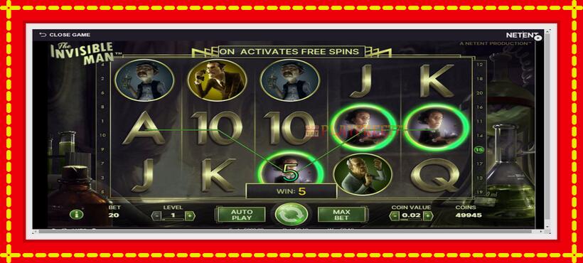 Slot machine The Invisible Man with access to free game online, picture 4