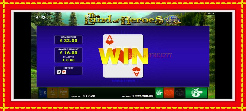 Slot machine The Land of Heroes Golden Nights with access to free game online, picture 5