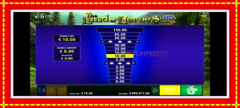 Slot machine The Land of Heroes Golden Nights with access to free game online, picture 6