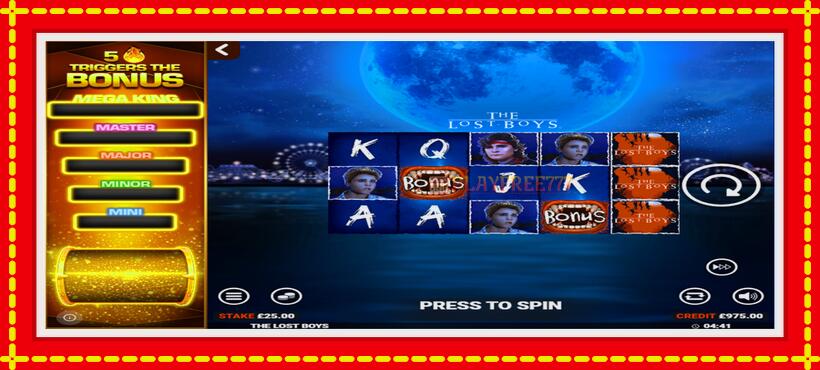 Slot machine The Lost Boys Rapid Fire Jackpots with access to free game online, picture 1