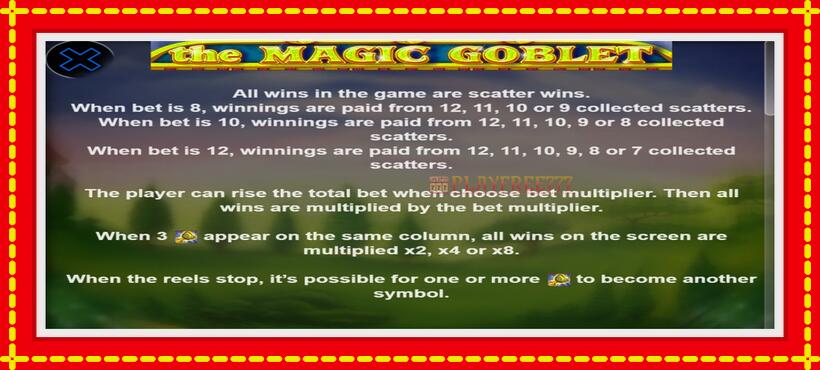 Slot machine The Magic Goblet with access to free game online, picture 4