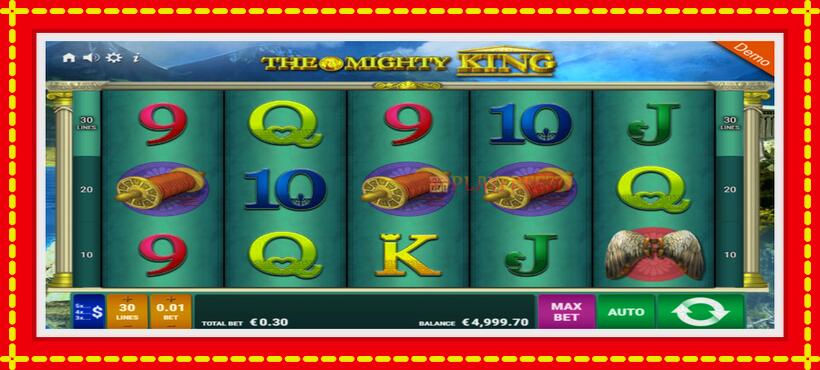 Slot machine The Mighty King with access to free game online, picture 2