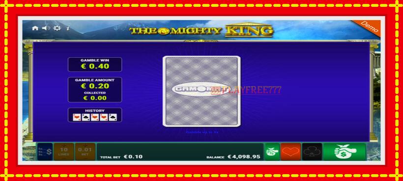 Slot machine The Mighty King with access to free game online, picture 8