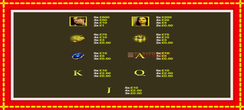 Slot machine The Mummy Books of Amun Ra with access to free game online, picture 4