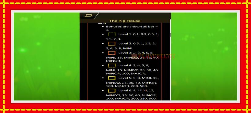 Slot machine The Pig House with access to free game online, picture 3