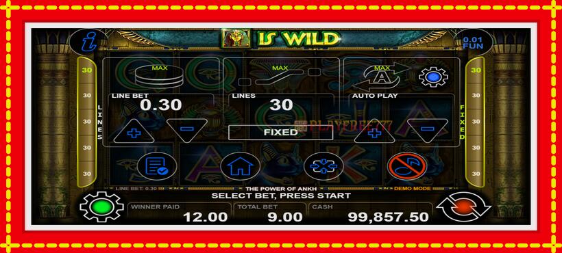 Slot machine The Power of Ankh with access to free game online, picture 5