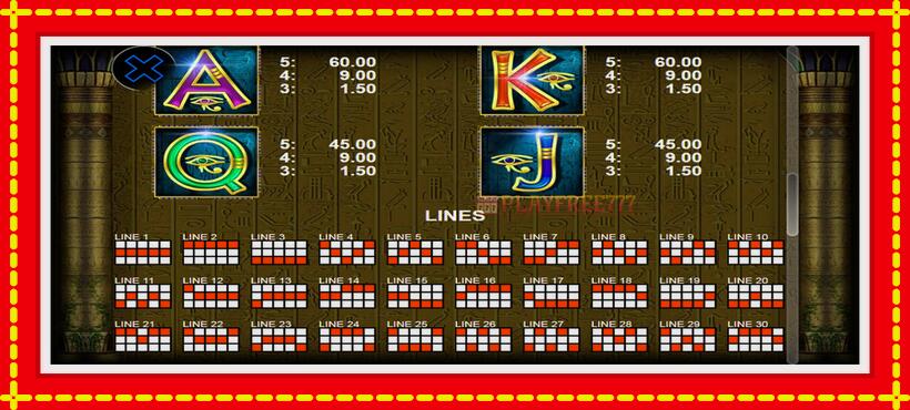 Slot machine The Power of Ankh with access to free game online, picture 7