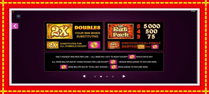 Slot machine The Rat Pack with access to free game online, picture 5