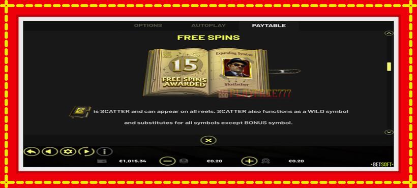 Slot machine The SlotFather Book of Wins with access to free game online, picture 5