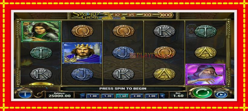 Slot machine The Sword & The Grail with access to free game online, picture 1