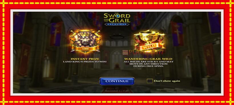 Slot machine The Sword and the Grail Excalibur with access to free game online, picture 1