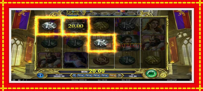 Slot machine The Sword and the Grail Excalibur with access to free game online, picture 4