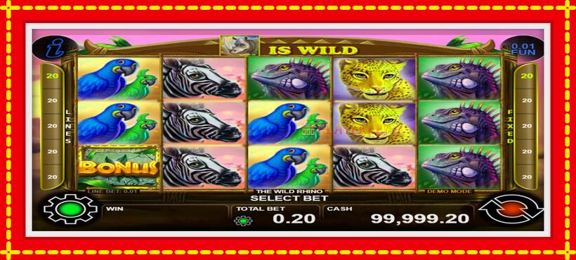 Slot machine The Wild Rhino with access to free game online, picture 2