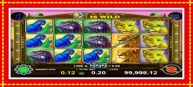 Slot machine The Wild Rhino with access to free game online, picture 3