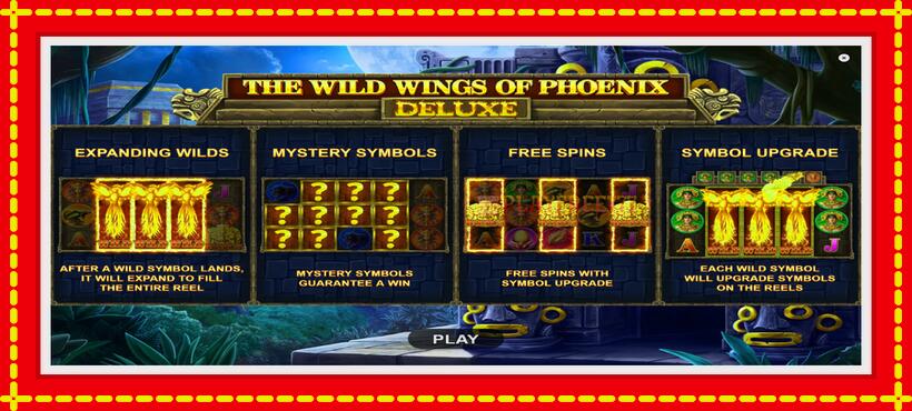 Slot machine The Wild Wings of Phoenix Deluxe with access to free game online, picture 1