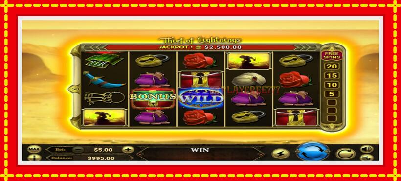 Slot machine Thief of Lightnings with access to free game online, picture 2