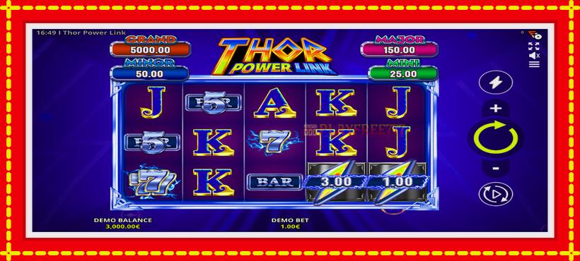 Slot machine Thor Power Link with access to free game online, picture 1