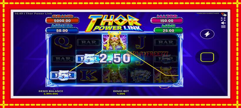 Slot machine Thor Power Link with access to free game online, picture 2