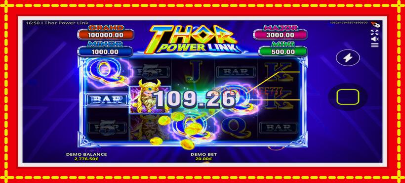 Slot machine Thor Power Link with access to free game online, picture 4