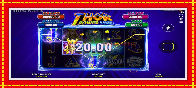 Slot machine Thor Power Link with access to free game online, picture 5