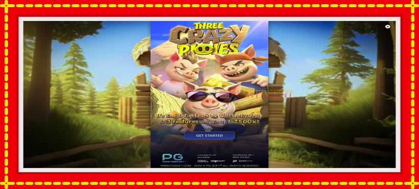 Slot machine Three Crazy Piggies with access to free game online, picture 1