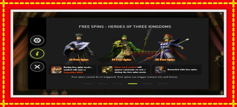 Slot machine Three Kingdoms with access to free game online, picture 7