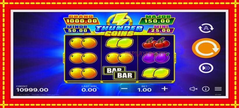 Slot machine Thunder Coins with access to free game online, picture 2