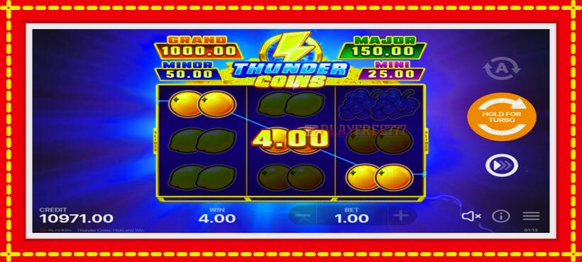 Slot machine Thunder Coins with access to free game online, picture 3