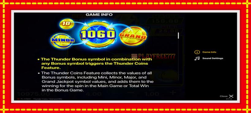 Slot machine Thunder Coins with access to free game online, picture 4