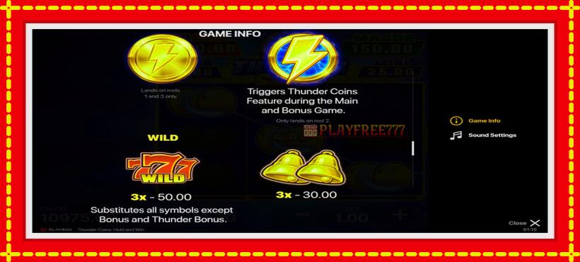 Slot machine Thunder Coins with access to free game online, picture 6