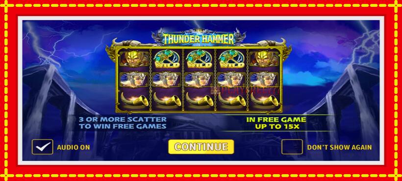 Slot machine Thunder Hammer with access to free game online, picture 1