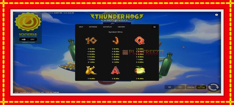 Slot machine Thunder Hog Chaos Reels with access to free game online, picture 5