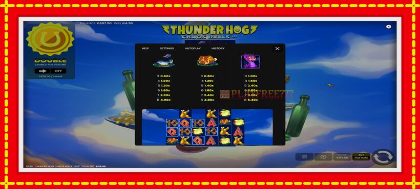 Slot machine Thunder Hog Chaos Reels with access to free game online, picture 6