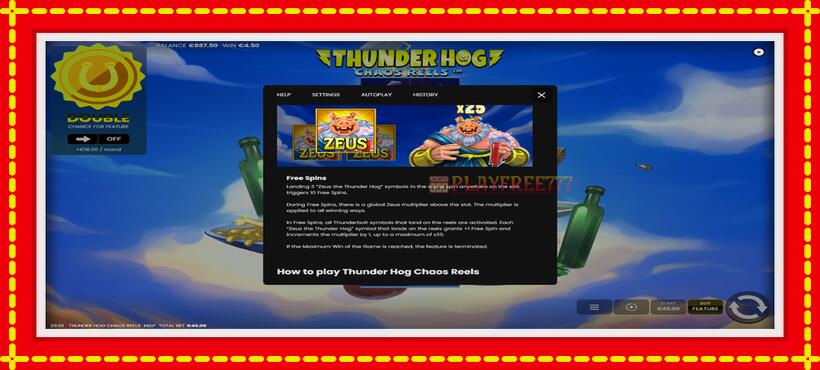 Slot machine Thunder Hog Chaos Reels with access to free game online, picture 7