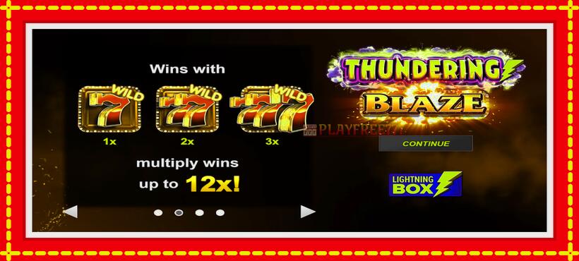 Slot machine Thundering Blaze with access to free game online, picture 1