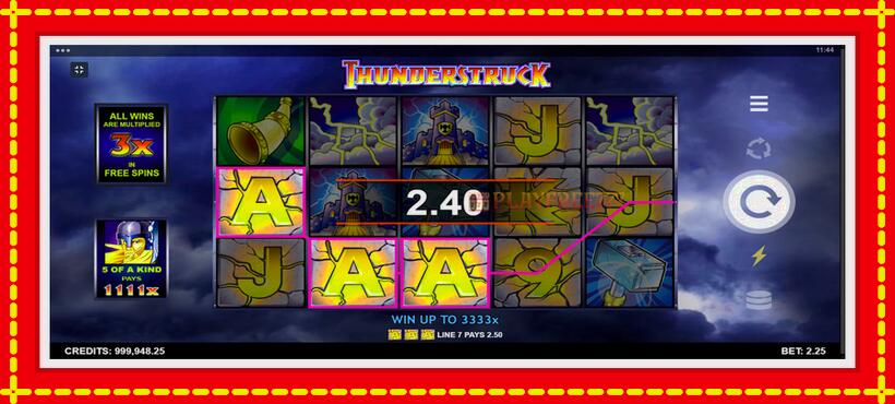 Slot machine Thunderstruck with access to free game online, picture 4