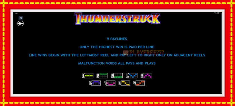 Slot machine Thunderstruck with access to free game online, picture 7